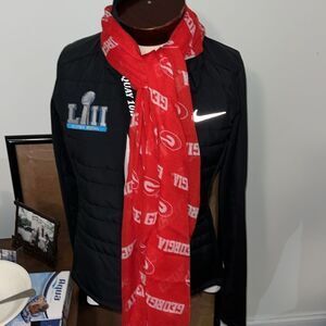 University of Georgia UGA Bulldogs sheer Red & White Pashmina Style scarf